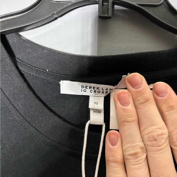 10 Crosby by Derek Lam Hudson Mixed Media Shirt Dress Womens Size 12 - Picture 5 of 5